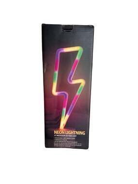 Brightside Neon Lightning 13-Inch Multicolor LED Table Light